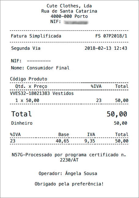 Como Emitir Faturas Simplificadas Vendus 0392