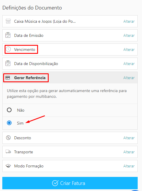 Gerar Referência - Office