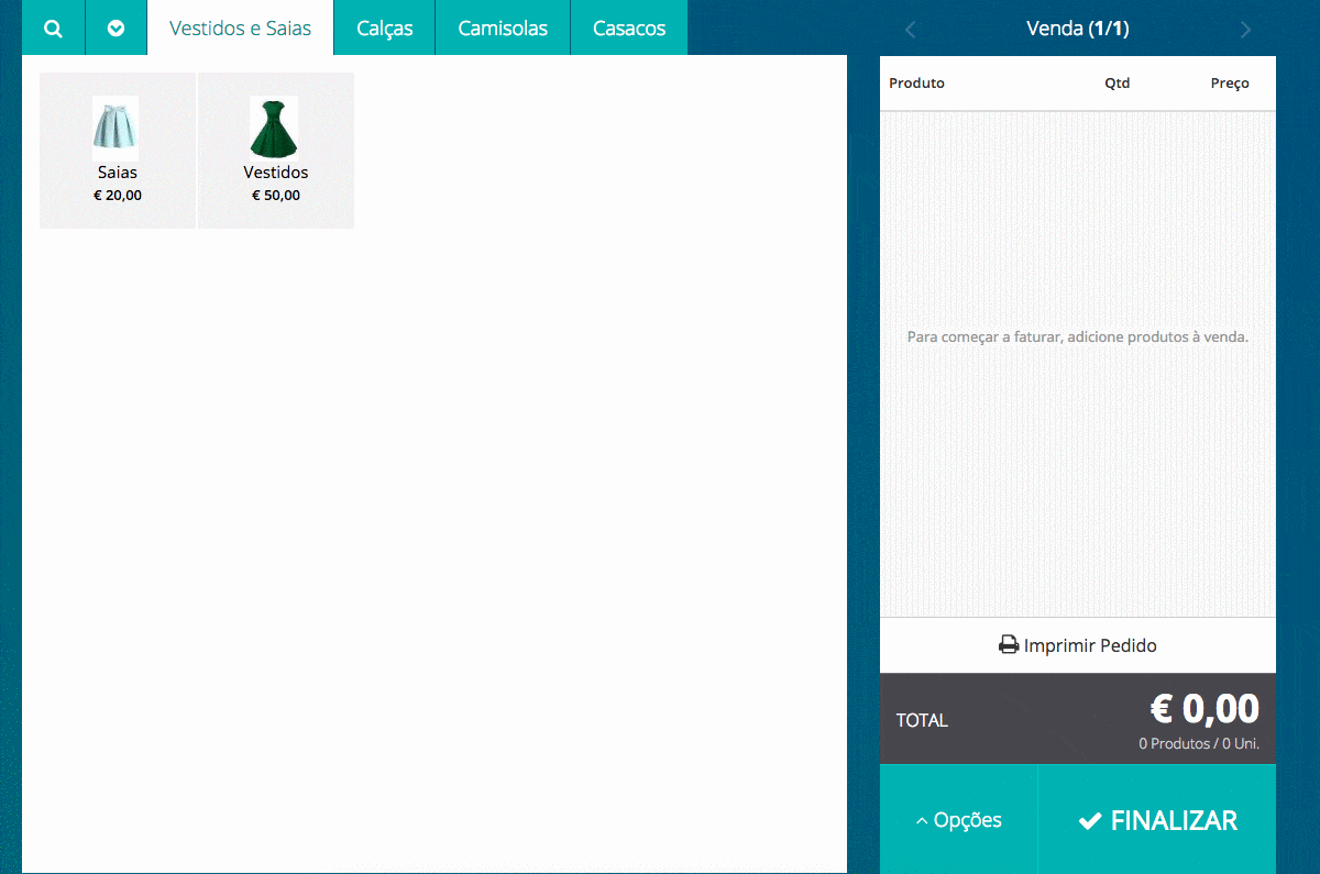 Iniciar a Venda - POS