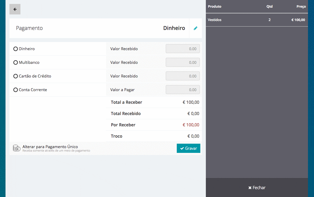Associar Vários Métodos de Pagamento - POS